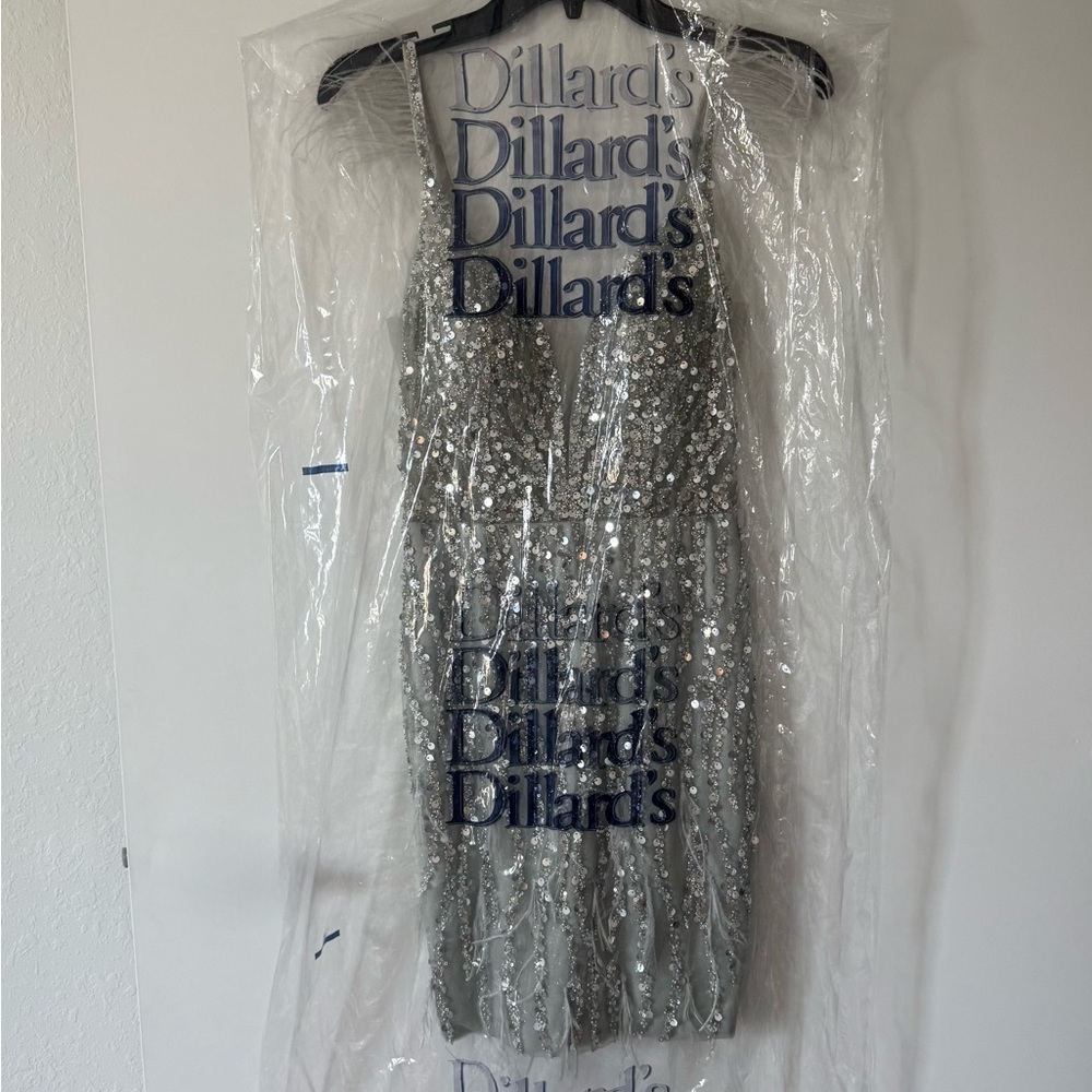 Gianni Bini Silver Embellished Dress